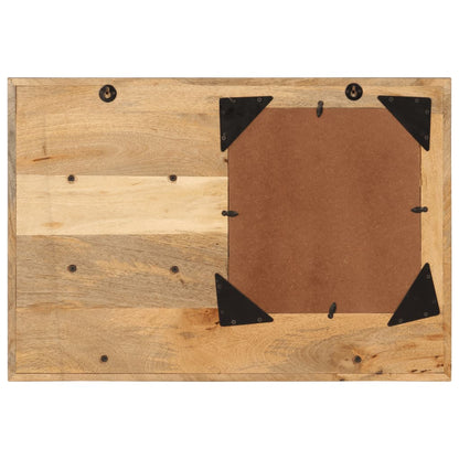 Specchio con Ripiani 80x8x55 cm Vetro e Legno Massello di Mango | homemem39