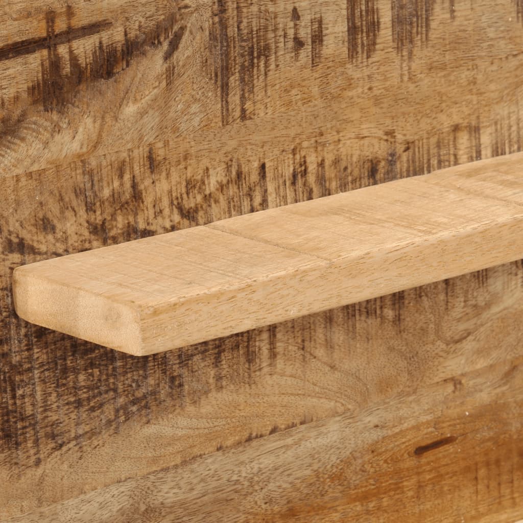 Specchio con Ripiani 80x8x55 cm Vetro e Legno Massello di Mango | homemem39