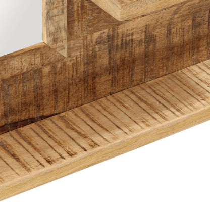 Specchio con Ripiani 80x8x55 cm Vetro e Legno Massello di Mango | homemem39