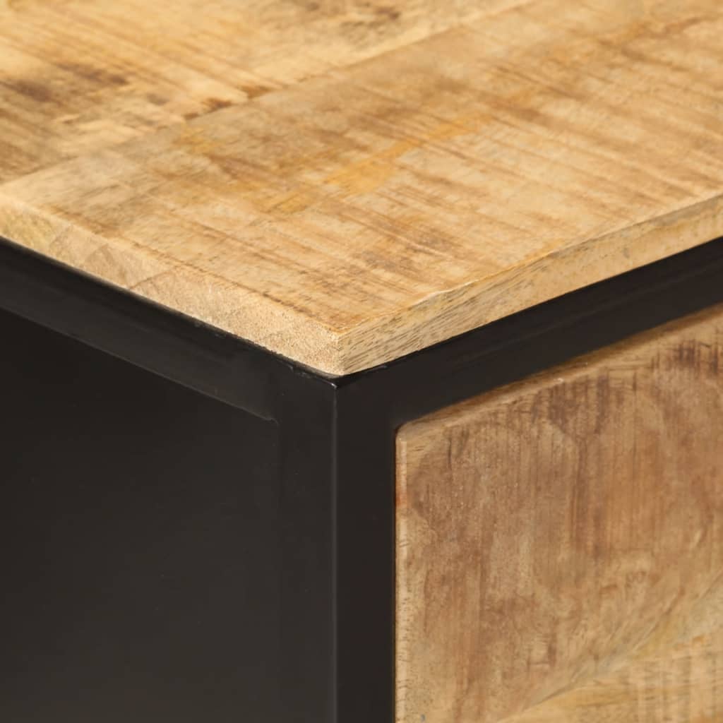 Tavolo Consolle 100x35x76 cm in Legno Massello di Mango e Ferro - homemem39