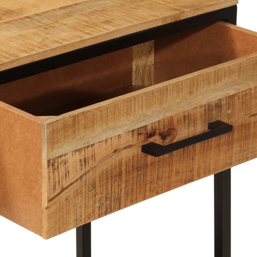 Tavolo Consolle 100x35x76 cm in Legno Massello di Mango e Ferro - homemem39