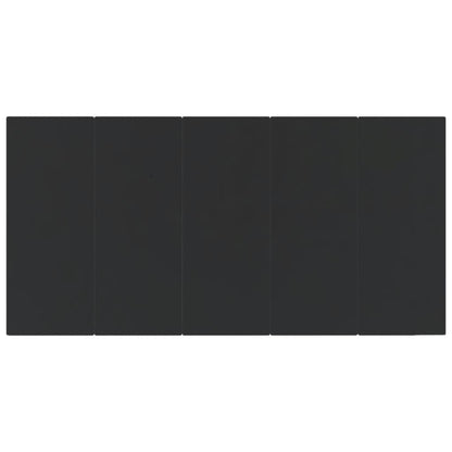 Set da Pranzo da Giardino 9 pz Nero in Polyrattan e Acciaio - homemem39