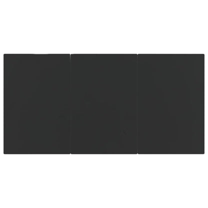 Set da Pranzo da Giardino 9 pz Nero in Polyrattan e Acciaio - homemem39