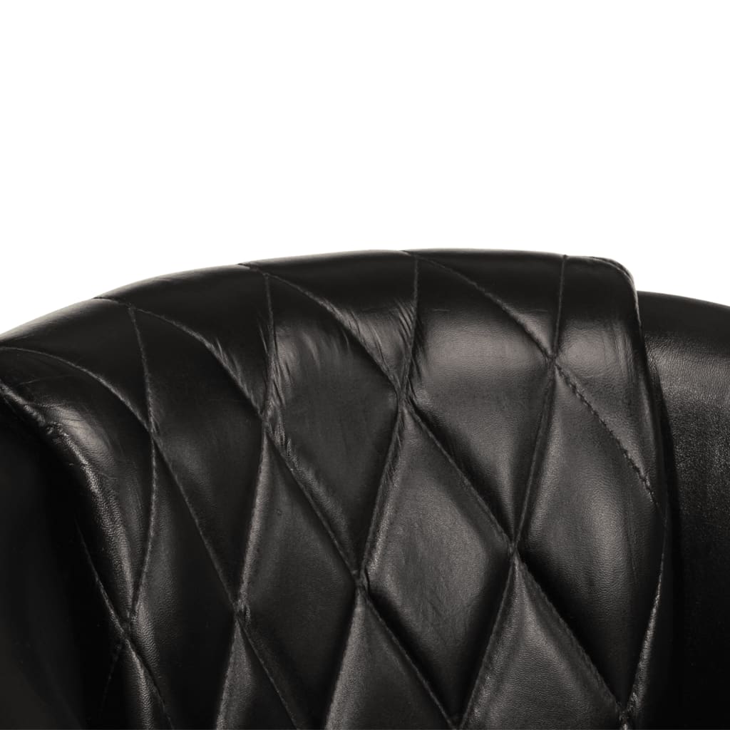Poltrona Cabriolet Nera in Vera Pelle