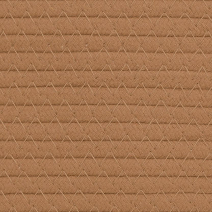 Cestini Portaoggetti 2pz Marrone e Bianco Ø24x18 cm in Cotone - homemem39