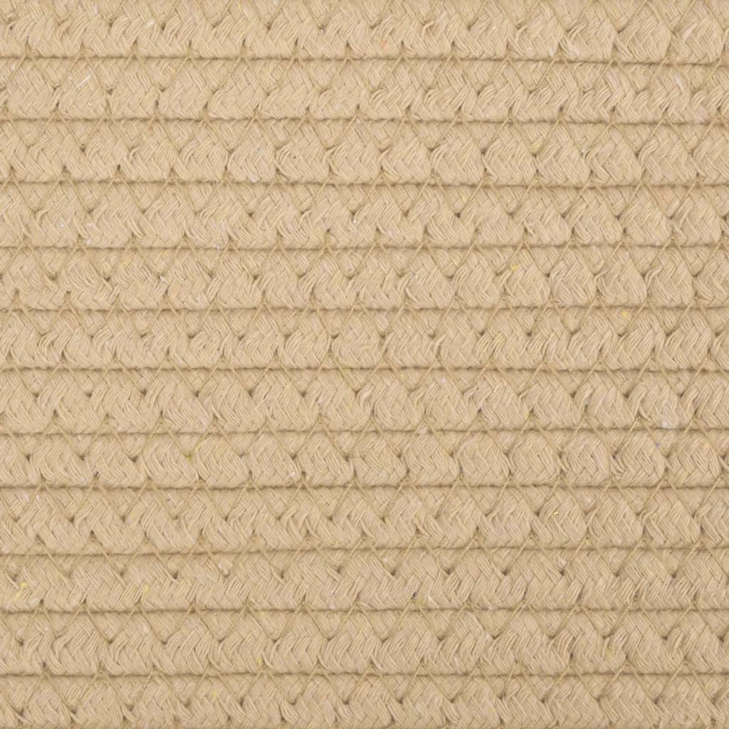 Cestini Portaoggetti 2pz Beige e Bianco Ø24x18 cm in Cotone - homemem39