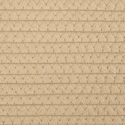 Cestini Portaoggetti 2pz Beige e Bianco Ø24x18 cm in Cotone - homemem39