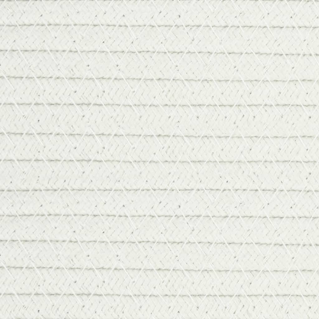 Cestino Portaoggetti Marrone e Bianco Ø40x35 cm in Cotone | homemem39