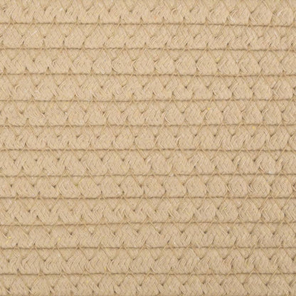 Cesto per Biancheria Beige e Bianco Ø60x36 cm in Cotone - homemem39