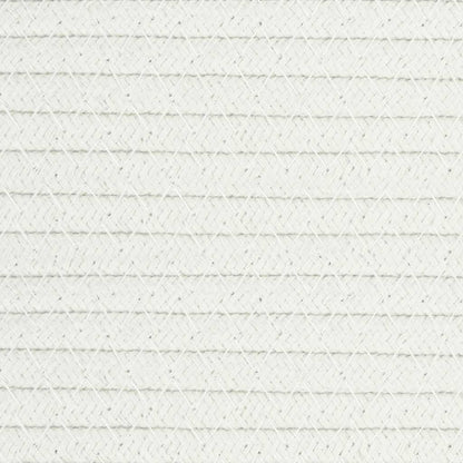 Cestino Portaoggetti Bianco Ø38x36 cm in Cotone - homemem39