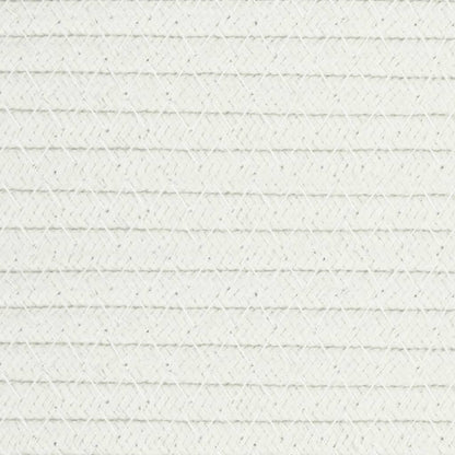 Cestino Portaoggetti Grigio e Bianco Ø51x33 cm in Cotone - homemem39