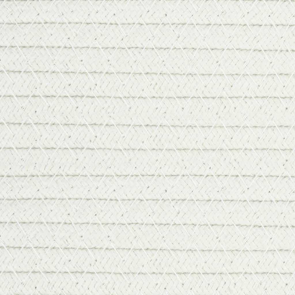 Cestino Portaoggetti Grigio e Bianco Ø51x33 cm in Cotone - homemem39