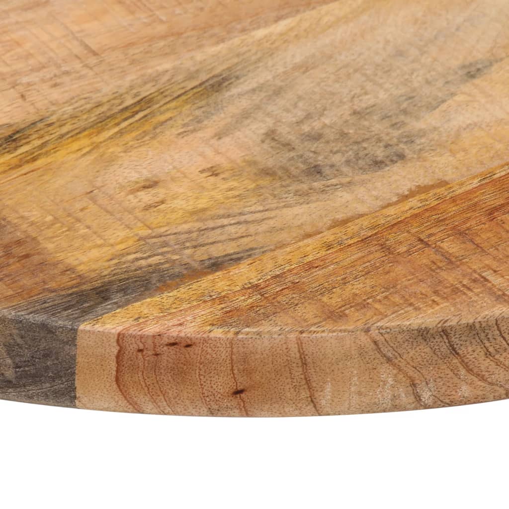 Piano per Tavolo Ø 40x3,8cm Rotondo Legno Massello Grezzo Mango | homemem39