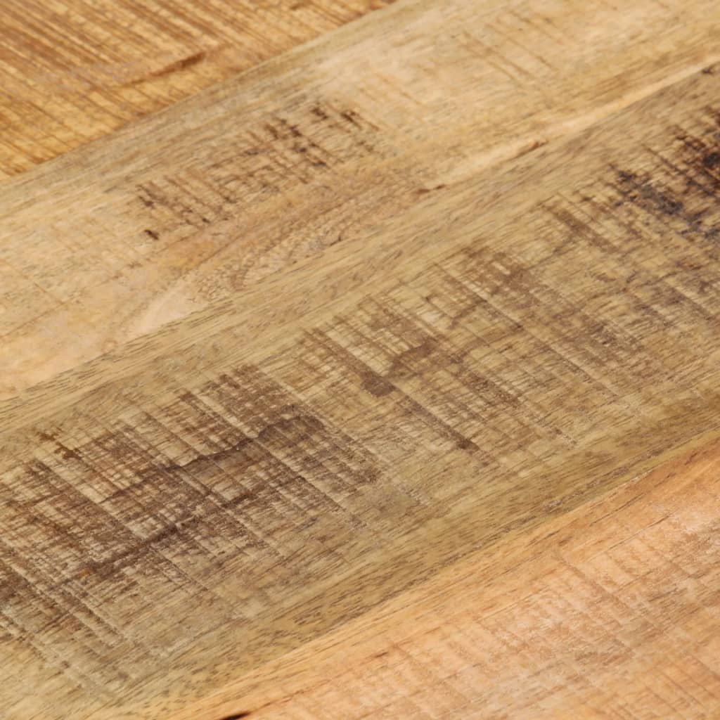 Piano per Tavolo Ø 40x3,8cm Rotondo Legno Massello Grezzo Mango | homemem39