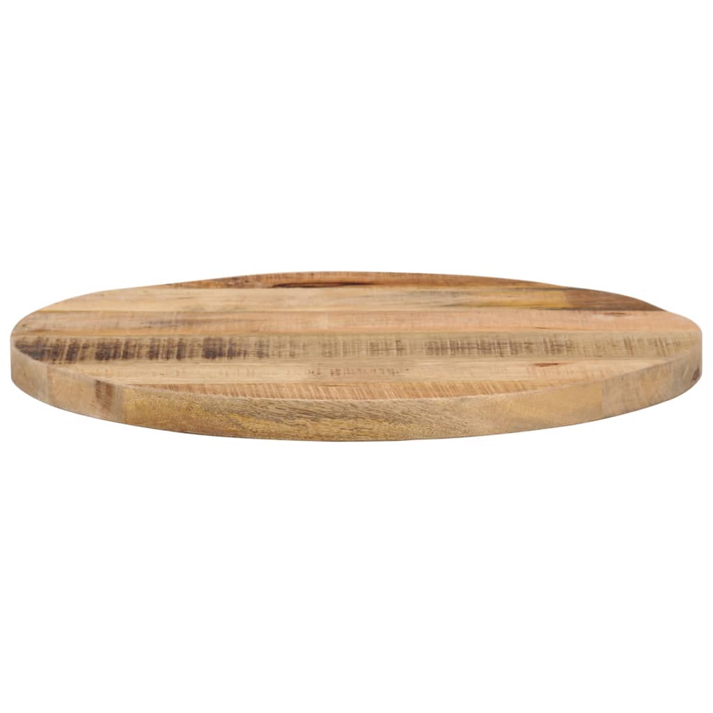 Piano per Tavolo Ø 60x2,5cm Rotondo Legno Massello Grezzo Mango | homemem39