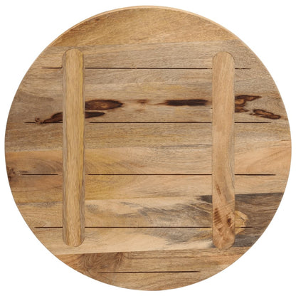 Piano per Tavolo Ø 60x2,5cm Rotondo Legno Massello Grezzo Mango | homemem39