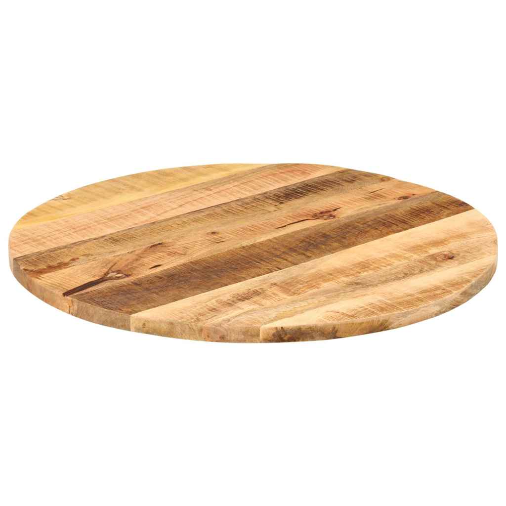 Piano per Tavolo Ø 70x1,5cm Rotondo Legno Massello Grezzo Mango | homemem39