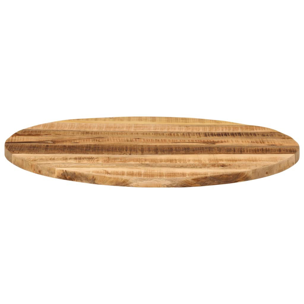 Piano per Tavolo Ø 70x1,5cm Rotondo Legno Massello Grezzo Mango | homemem39