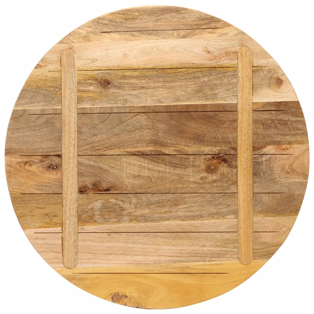 Piano per Tavolo Ø 70x1,5cm Rotondo Legno Massello Grezzo Mango | homemem39