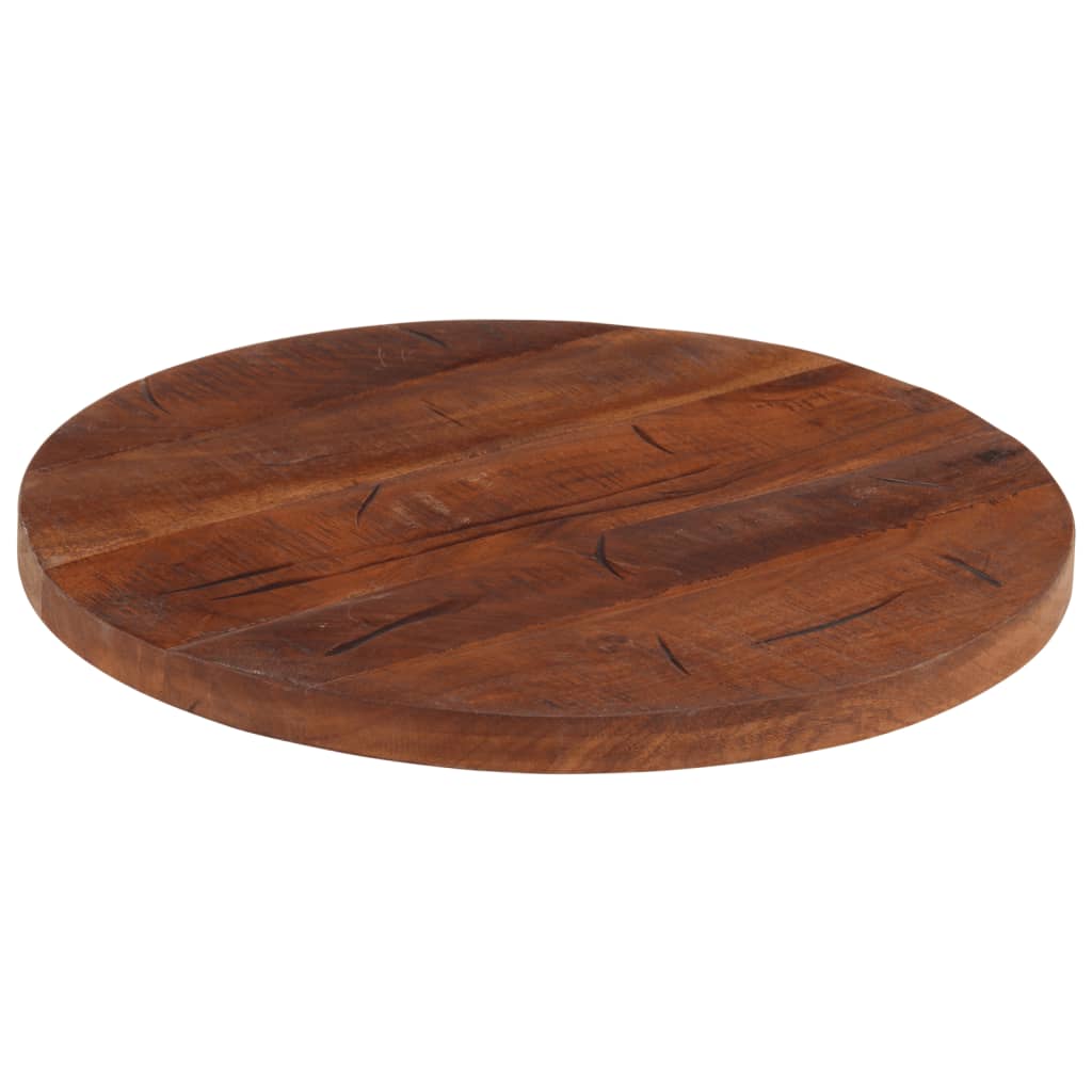 Piano per Tavolo Ø 50x3,8 cm Rotondo Legno Massello di Recupero | homemem39