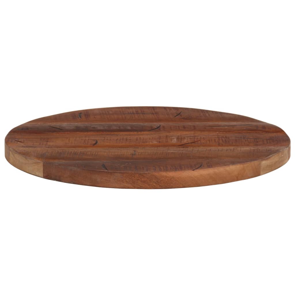 Piano per Tavolo Ø 50x3,8 cm Rotondo Legno Massello di Recupero