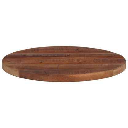 Piano per Tavolo Ø 50x3,8 cm Rotondo Legno Massello di Recupero