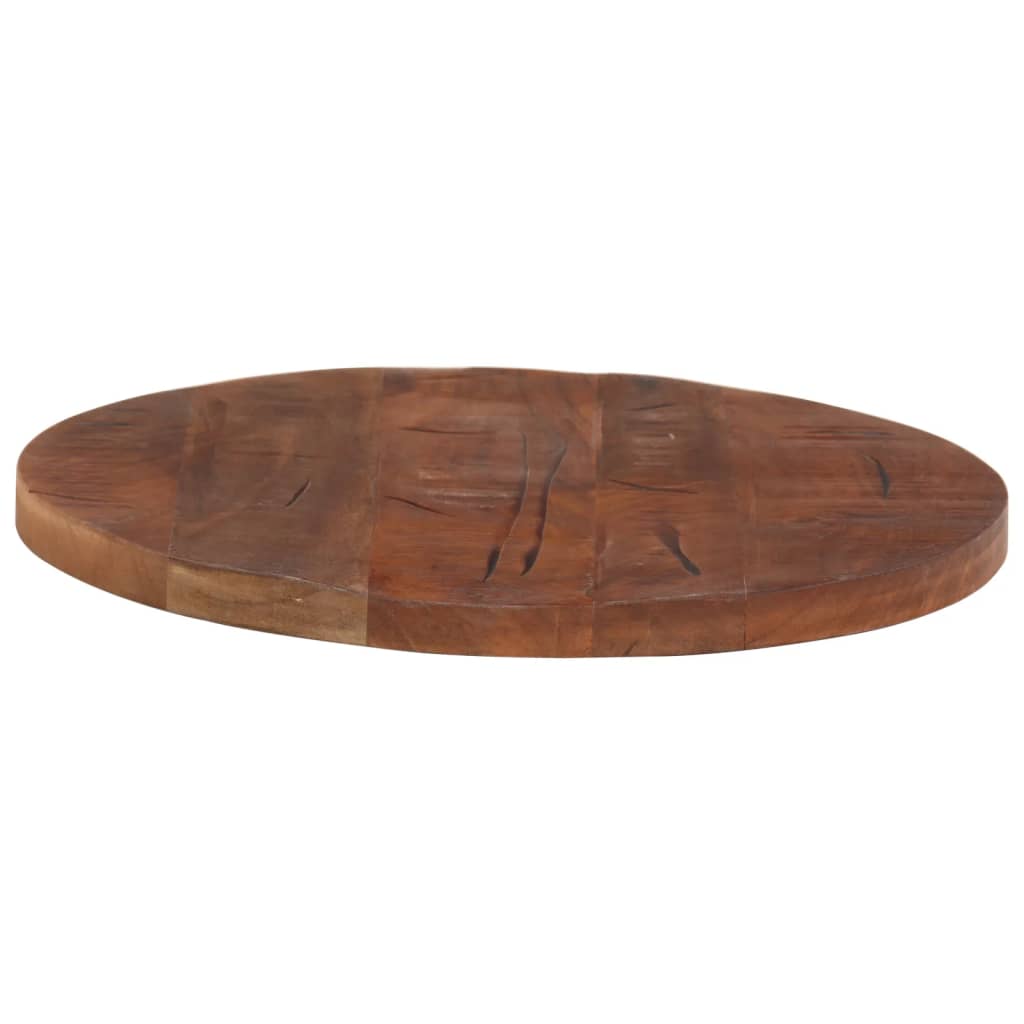 Piano per Tavolo Ø 50x3,8 cm Rotondo Legno Massello di Recupero