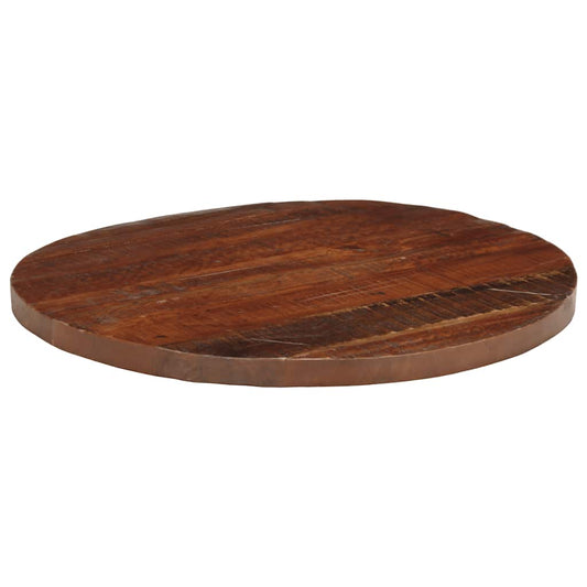 Piano per Tavolo Ø 70x2,5 cm Rotondo Legno Massello di Recupero