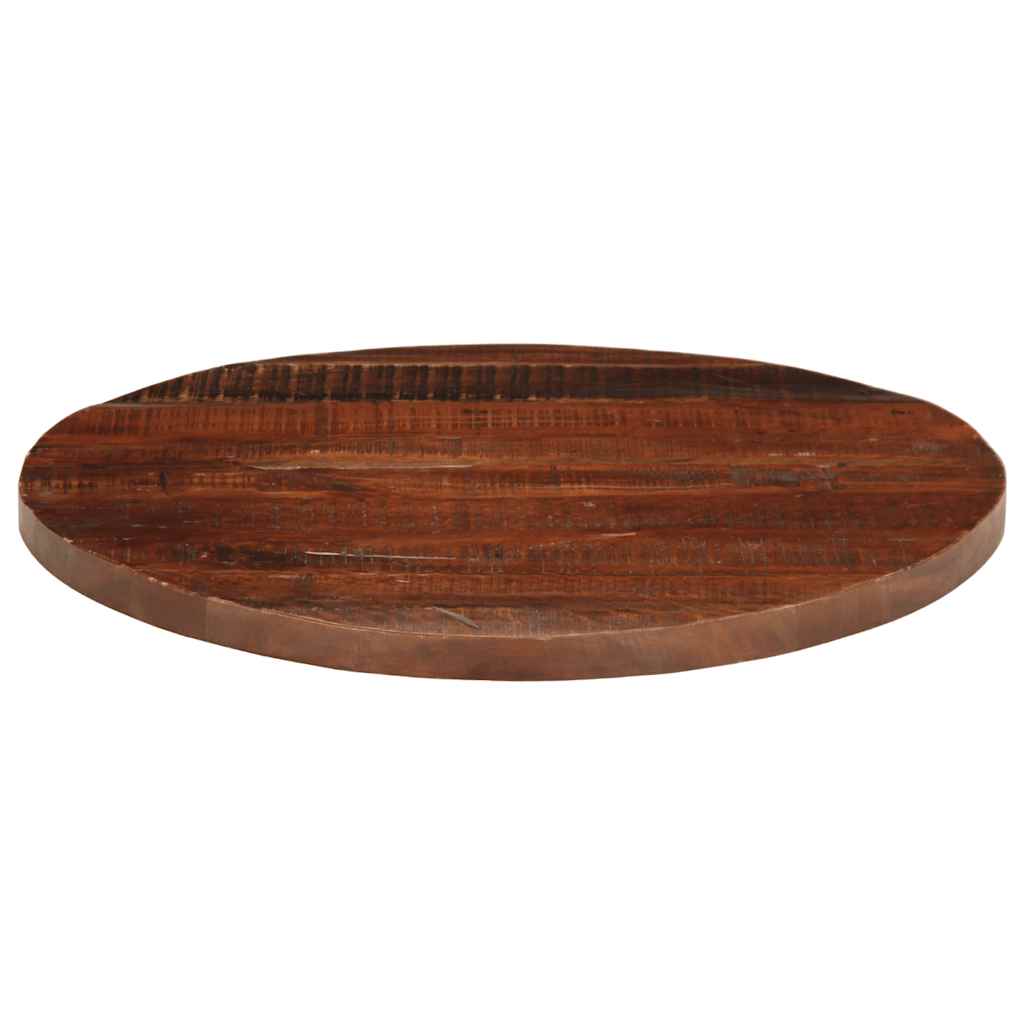 Piano per Tavolo Ø 80x2,5 cm Rotondo Legno Massello di Recupero