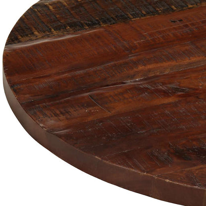 Piano per Tavolo Ø 80x2,5 cm Rotondo Legno Massello di Recupero
