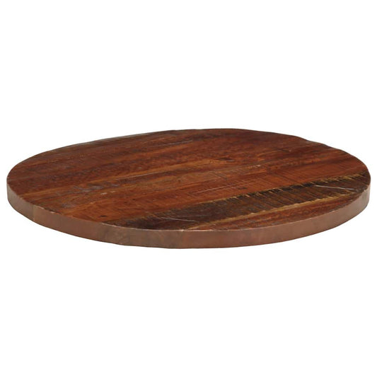 Piano per Tavolo Ø 80x3,8 cm Rotondo Legno Massello di Recupero