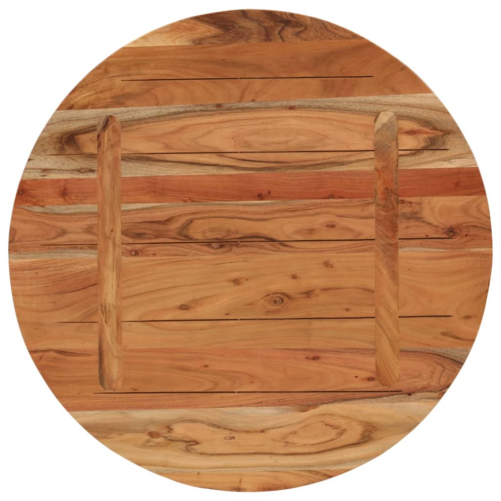 Piano per Tavolo Ø80x3,8 cm Rotondo in Legno Massello di Acacia | homemem39