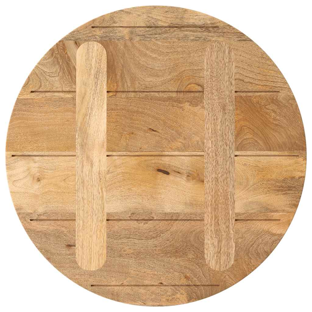 Piano per Tavolo Ø 40x2,5cm Rotondo in Legno Massello di Mango | homemem39