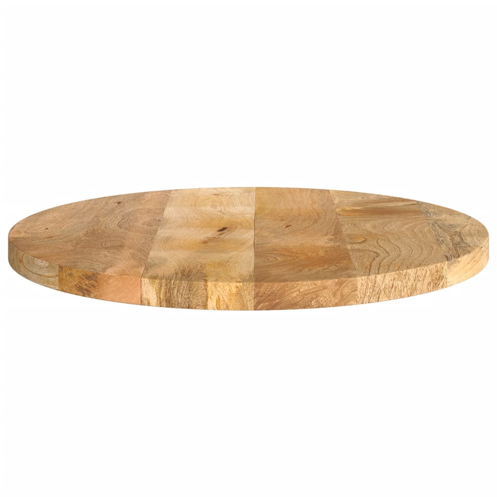 Piano per Tavolo Ø 40x3,8 cm Rotondo in Legno Massello di Mango