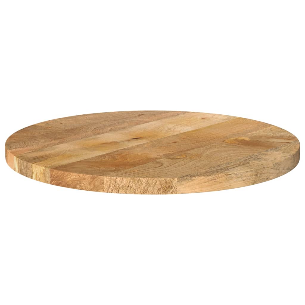 Piano per Tavolo Ø 60x3,8 cm Rotondo in Legno Massello di Mango