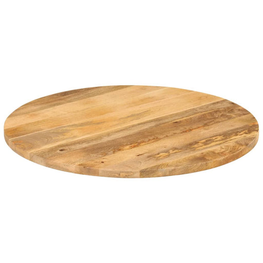Piano per Tavolo Ø 70x3,8 cm Rotondo in Legno Massello di Mango