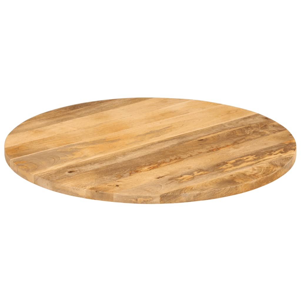 Piano per Tavolo Ø 80x2,5cm Rotondo in Legno Massello di Mango | homemem39