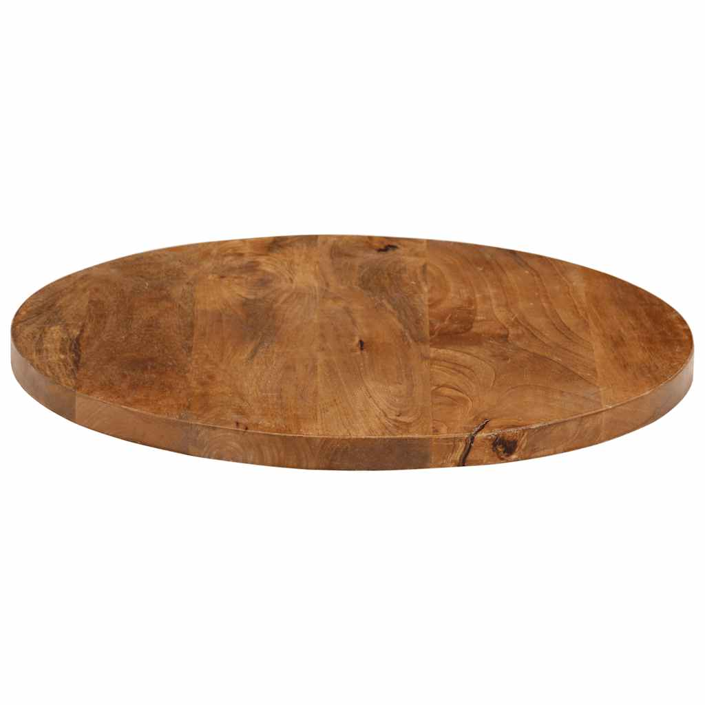 Piano per Tavolo Ø 40x2,5cm Rotondo in Legno Massello di Mango