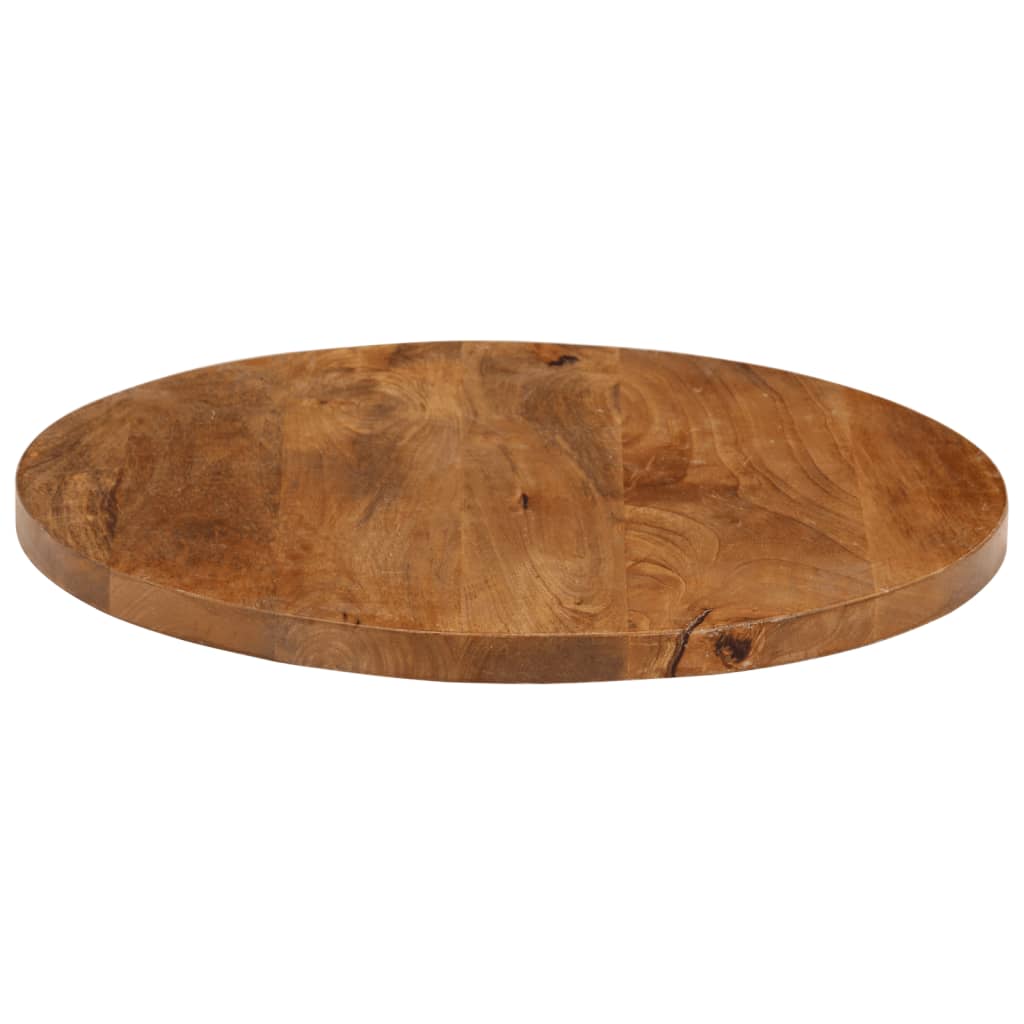 Piano per Tavolo Ø 50x2,5cm Rotondo in Legno Massello di Mango