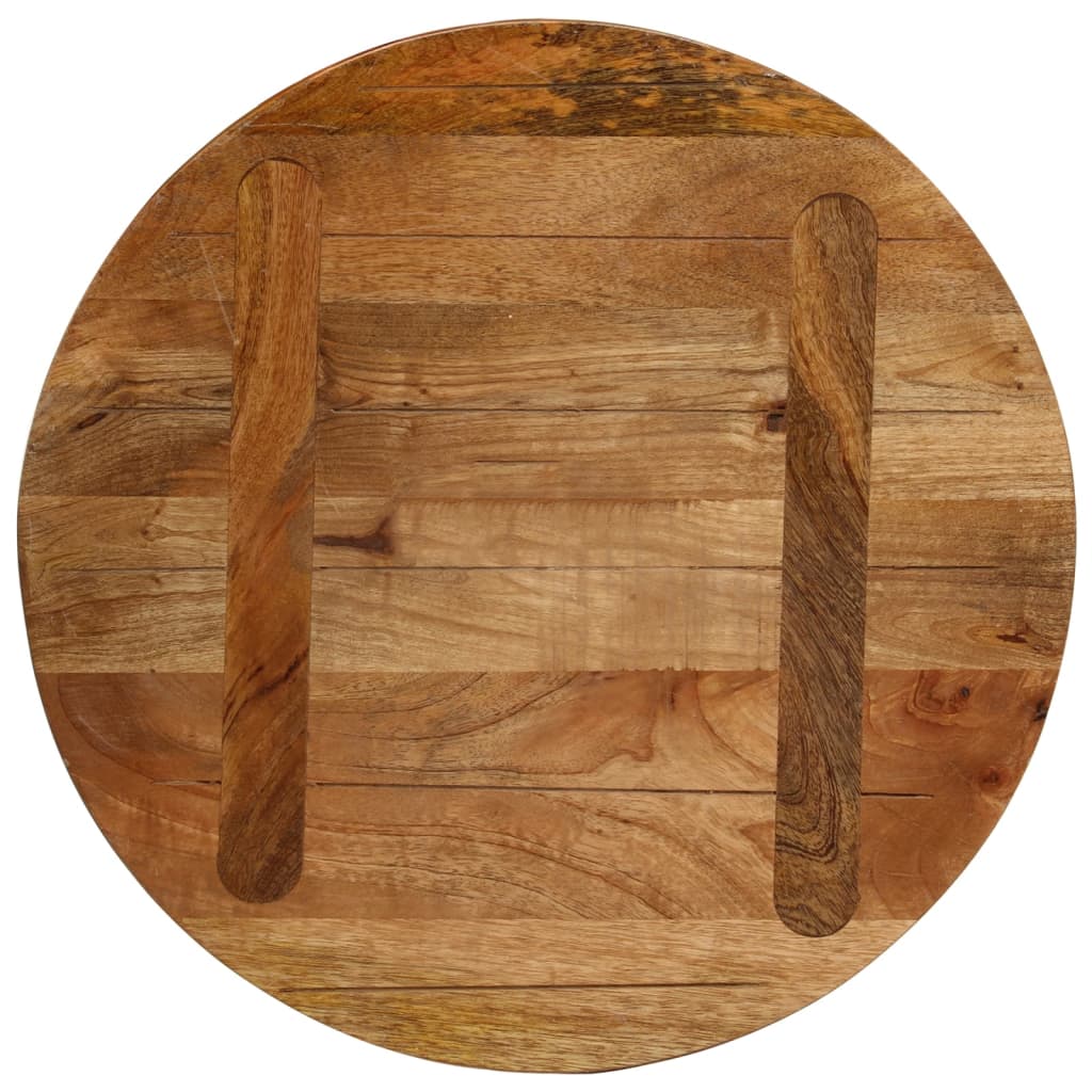Piano per Tavolo Ø 50x2,5cm Rotondo in Legno Massello di Mango