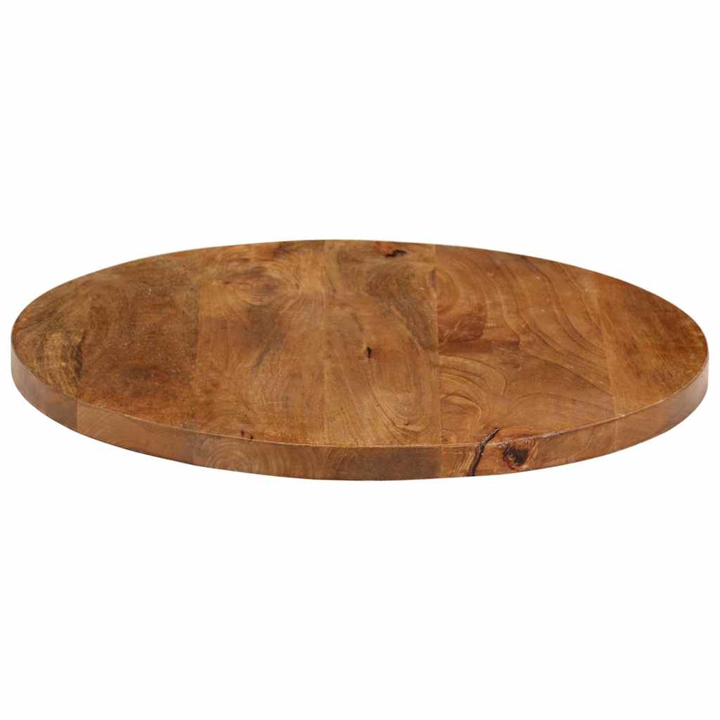 Piano per Tavolo Ø 60x2,5cm Rotondo in Legno Massello di Mango