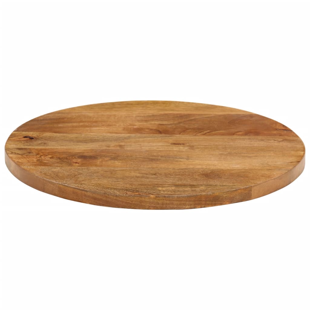 Piano per Tavolo Ø 60x3,8 cm Rotondo in Legno Massello di Mango | homemem39