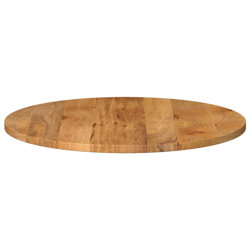 Piano per Tavolo Ø 90x2,5 cm Rotondo in Legno Massello di Mango