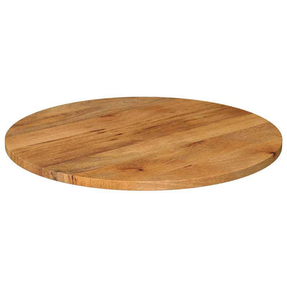 Piano per Tavolo Ø 90x3,8 cm Rotondo in Legno Massello di Mango