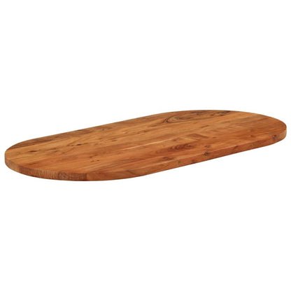 Piano Tavolo 120x60x3,8 cm Ovale in Legno Massello di Acacia | homemem39