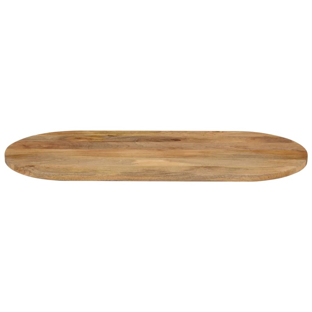 Piano Tavolo 110x50x2,5 cm Ovale in Legno Massello di Mango | homemem39