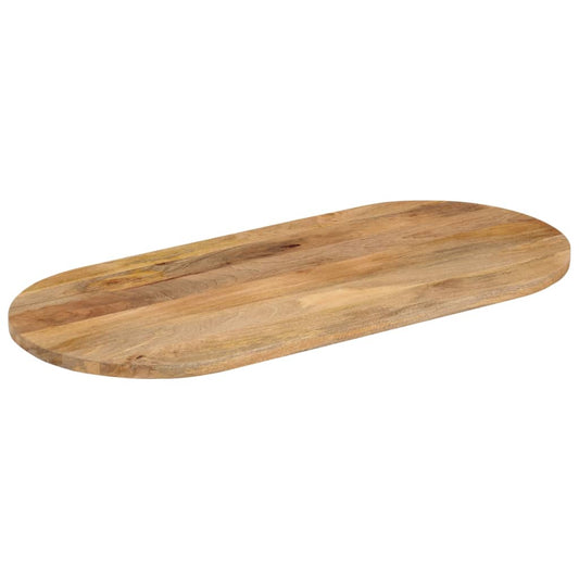 Piano Tavolo 80x40x3,8 cm Ovale in Legno Massello di Mango | homemem39