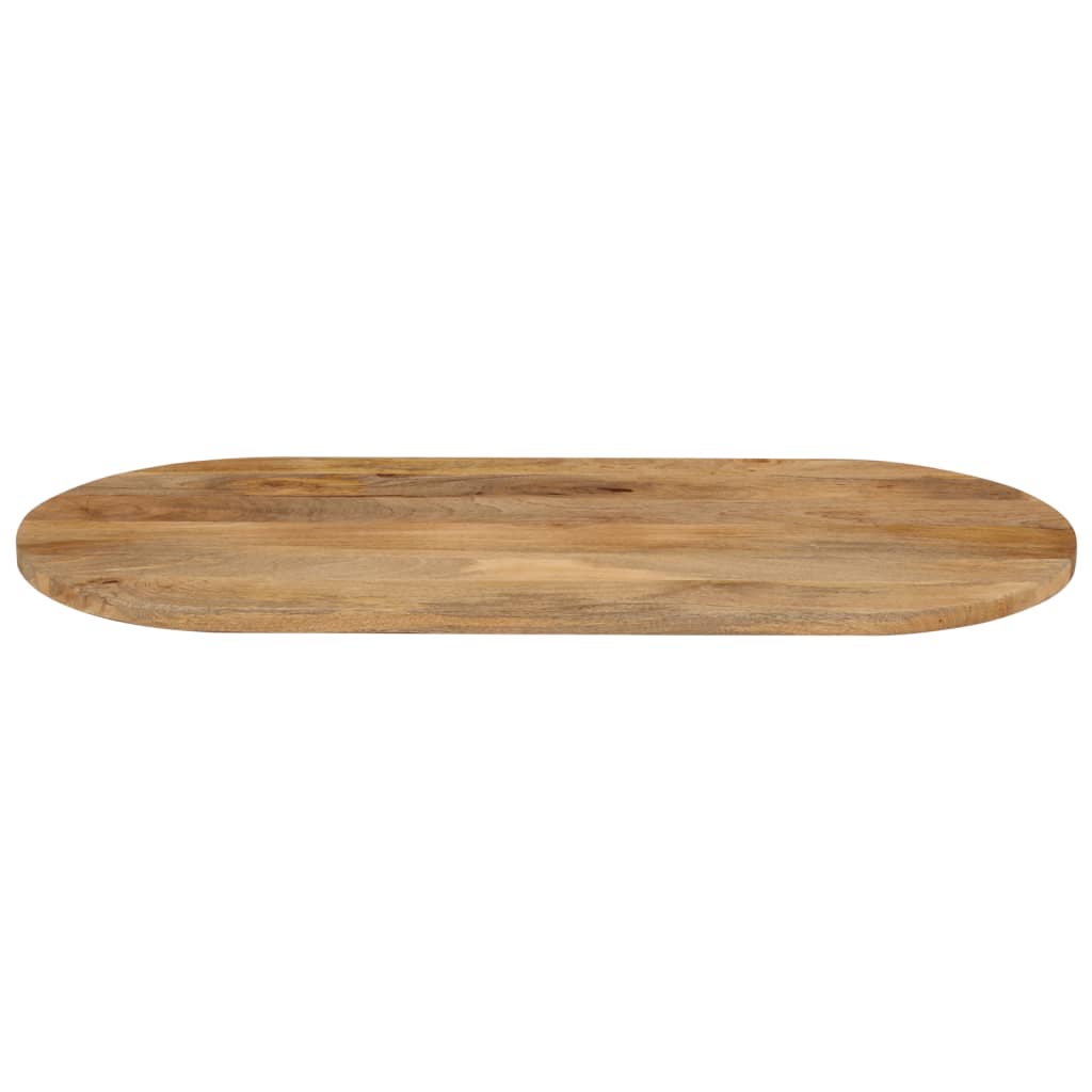 Piano Tavolo 80x40x3,8 cm Ovale in Legno Massello di Mango | homemem39