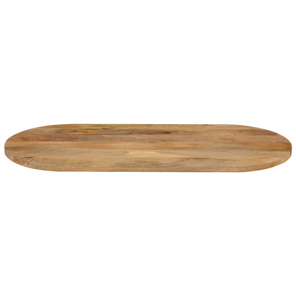 Piano Tavolo 100x50x3,8 cm Ovale in Legno Massello di Mango | homemem39