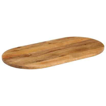 Piano Tavolo 80x40x3,8 cm Ovale in Legno Massello di Mango